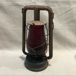 ❤️ Vtg Railroad Dietz Red Lantern